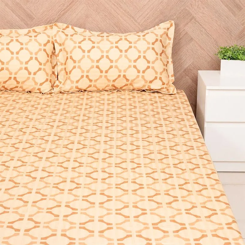 Ulrika Neva Cotton Bedsheet (Brown) - 200 TC media 4