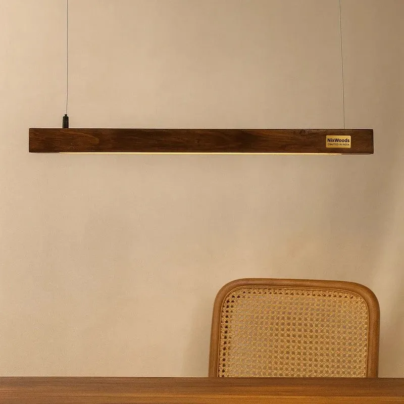 Slim Rose Wood LED Pendant Lamp media 4