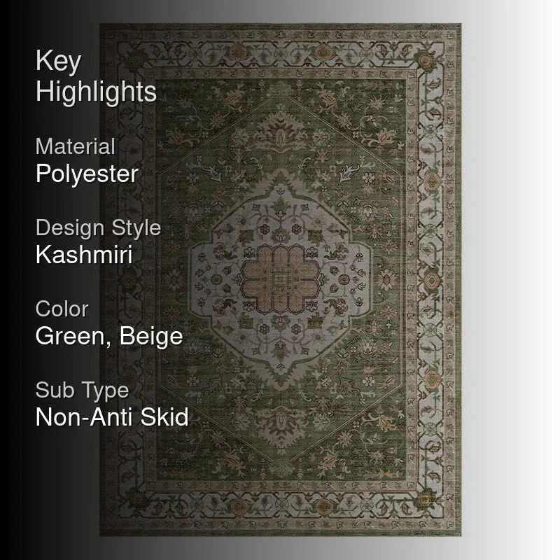 Sylva Verde Non Anti Skid Polyester Carpet media 2