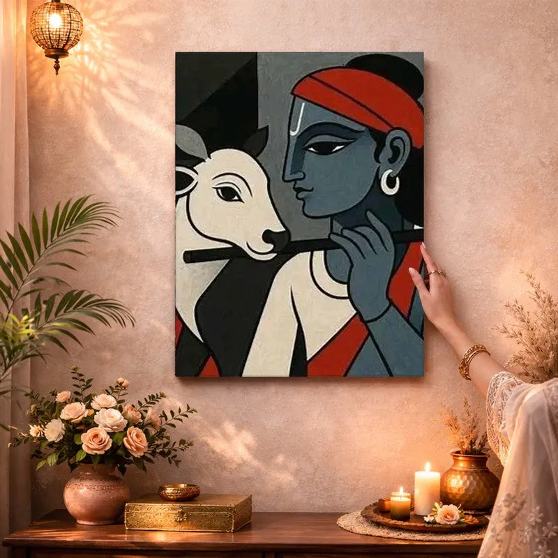 Royal Krishna Canvas Wall Art & Paintings media 3