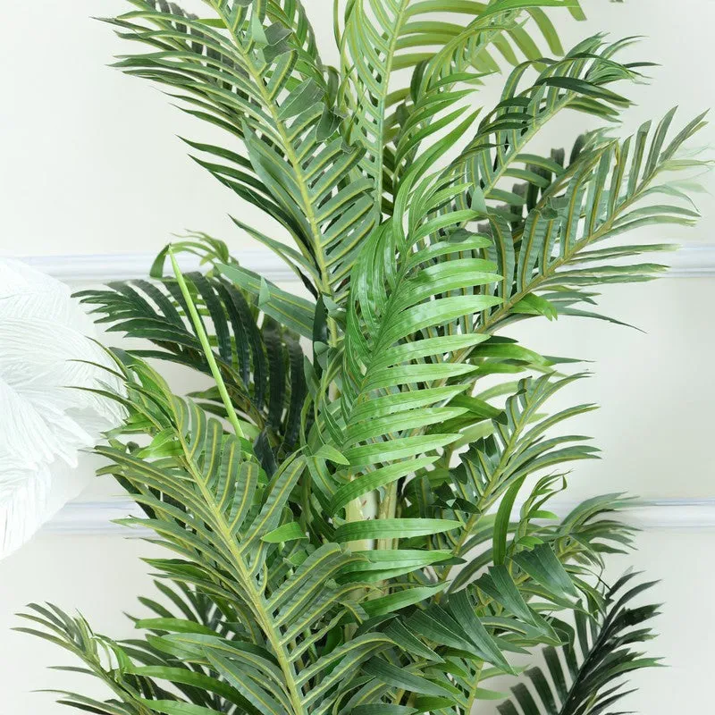 Artificial Arica Palm Plant With Black Fiber Pot - 5.9 Feet media 5