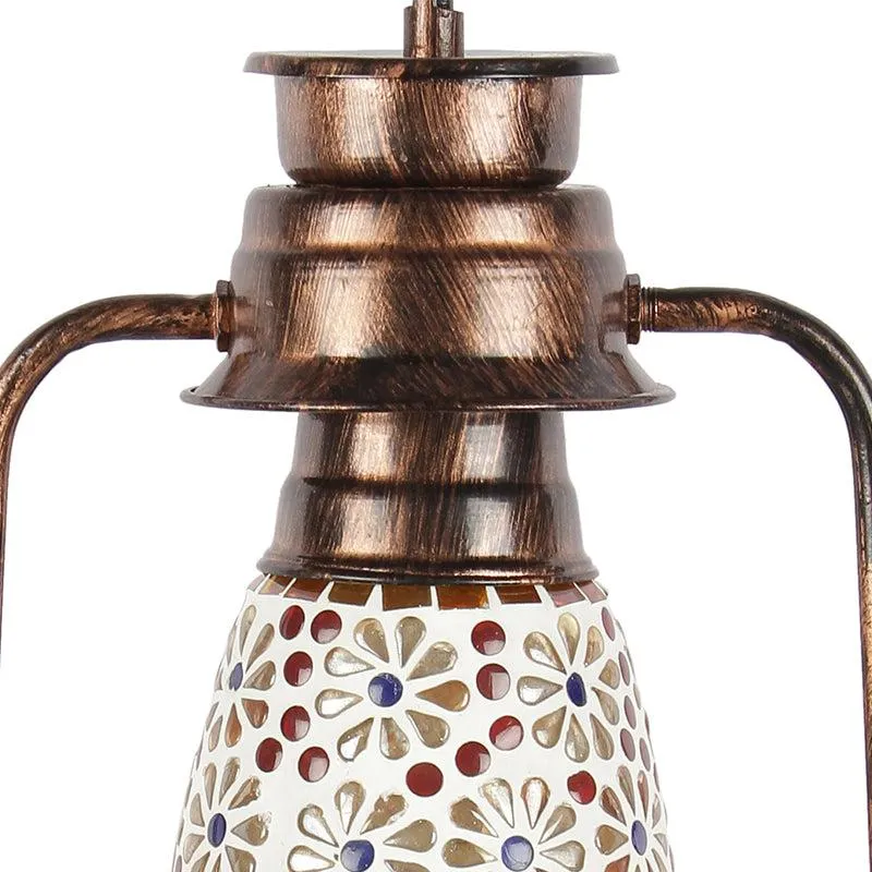 Admya Mosaic Lantern Iron Wall Lamp - Copper media 7