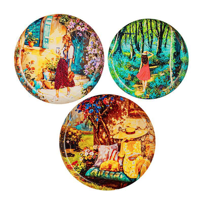 Hybern Printed Metal Wall Plate - Set Of Three media 6