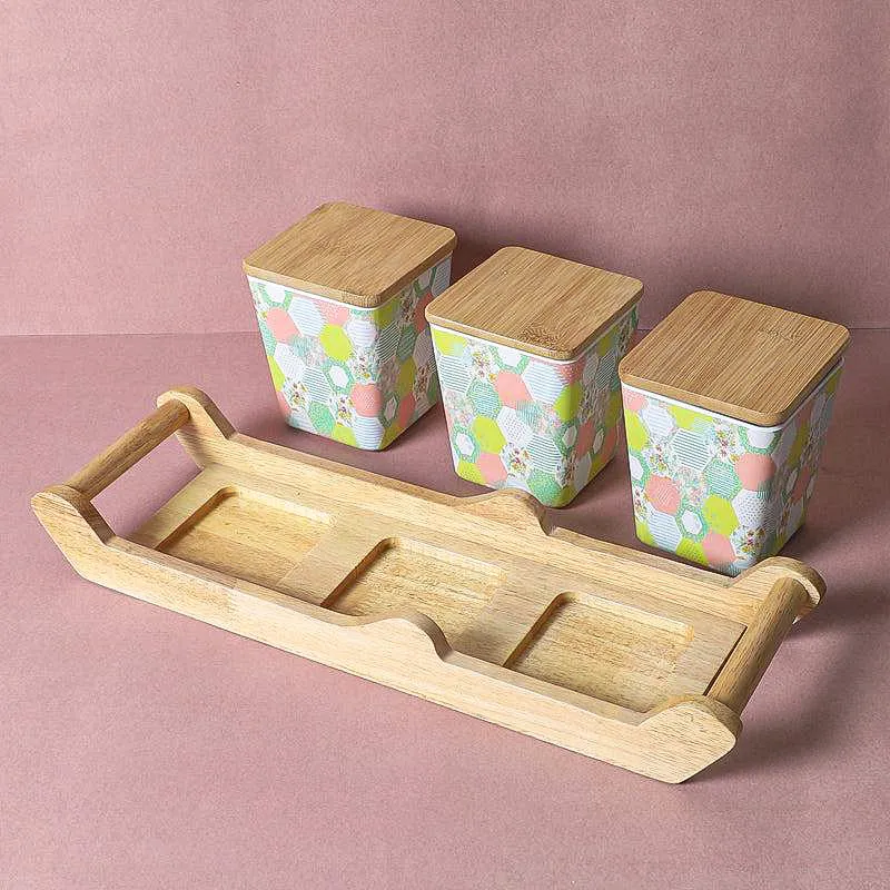 Abso Glaze Condiment Container (750 mL Each) With Tray - Four Piece Set media 5