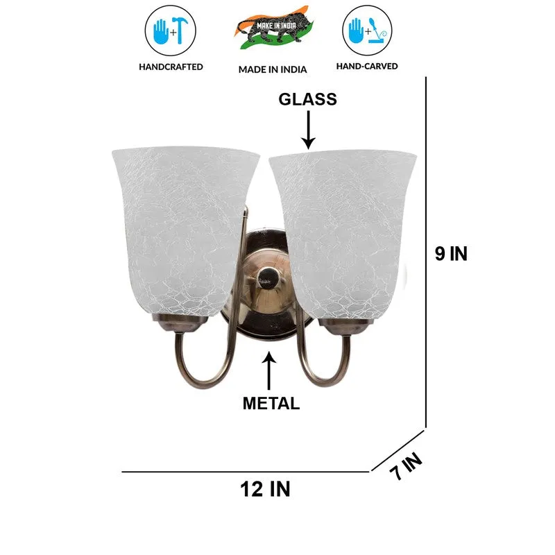 Crystal Bloom Steel Base Glass Wall Lamp media 12