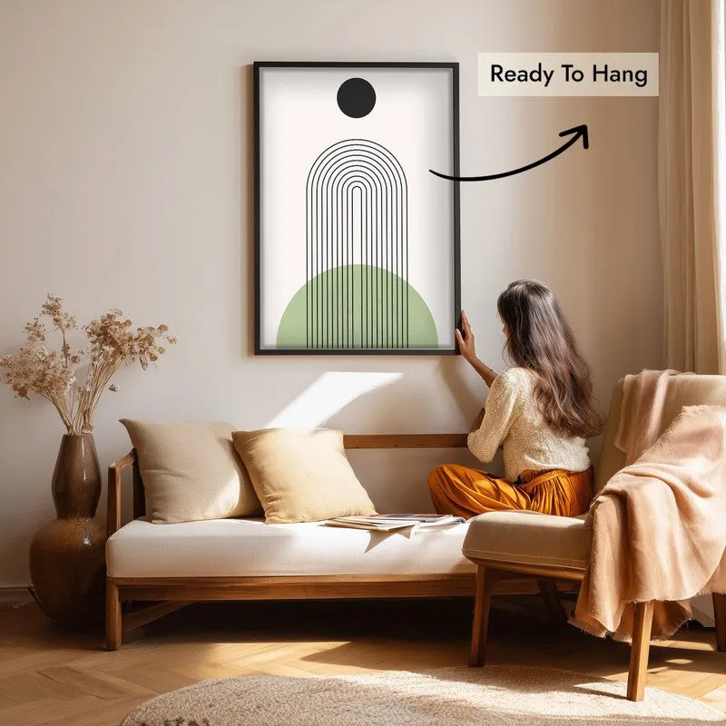 Quiet Horizon Canvas Wall Painting With Black Frame media 7