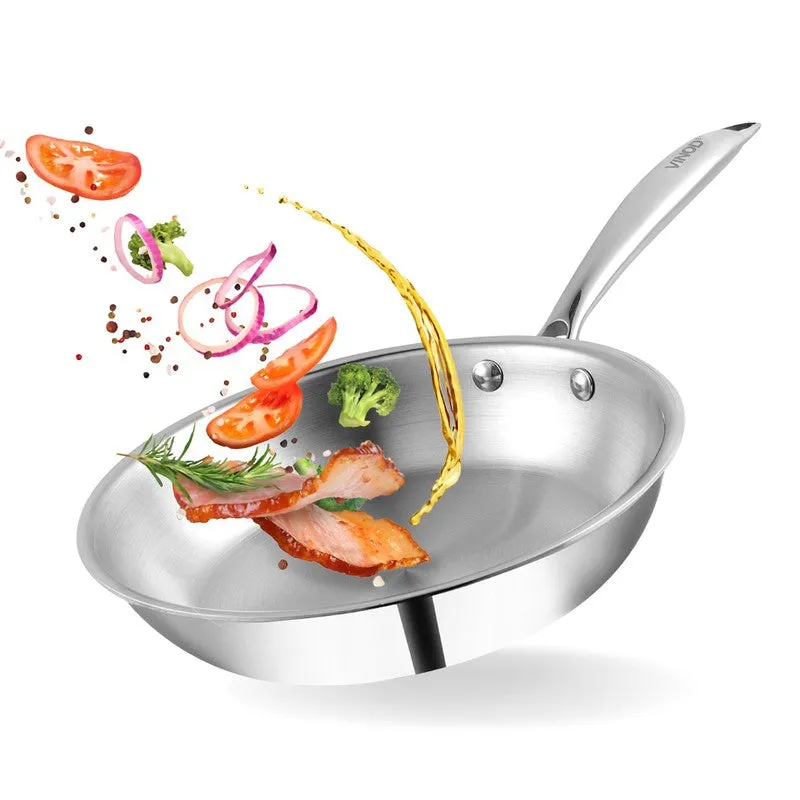 Vinod Silvra Stainless Steel Frying Pan - 1200 mL/16 Inches - 3