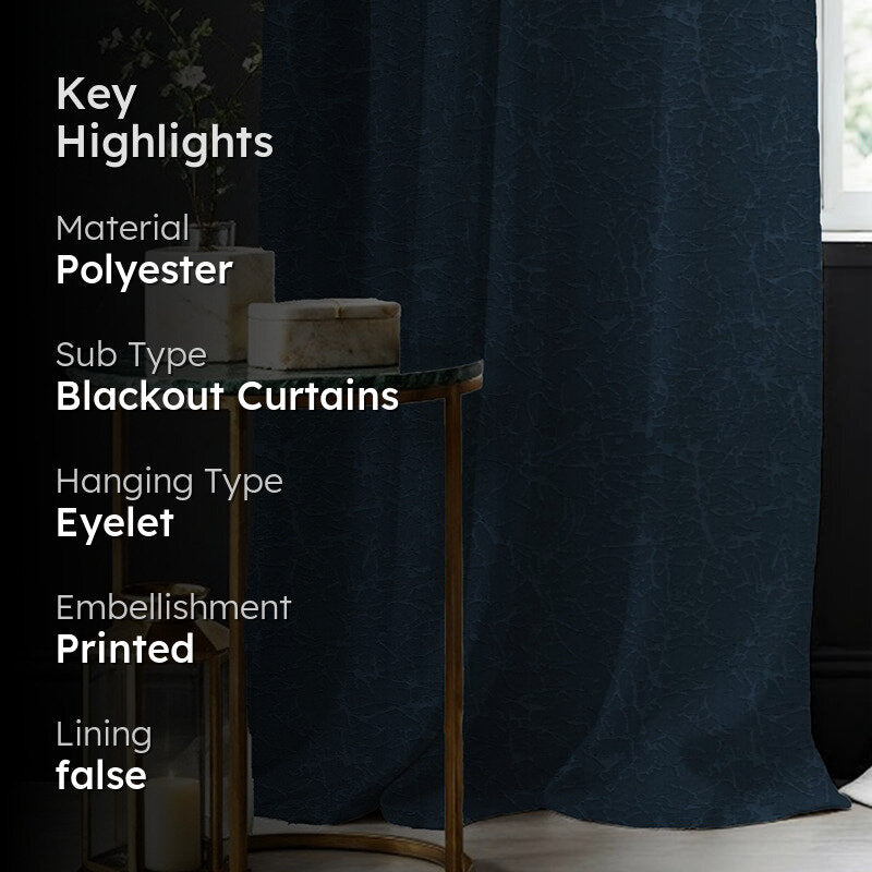 Urban Space Earth Crust Blackout Curtain (Navy) - Set Of Two media 2