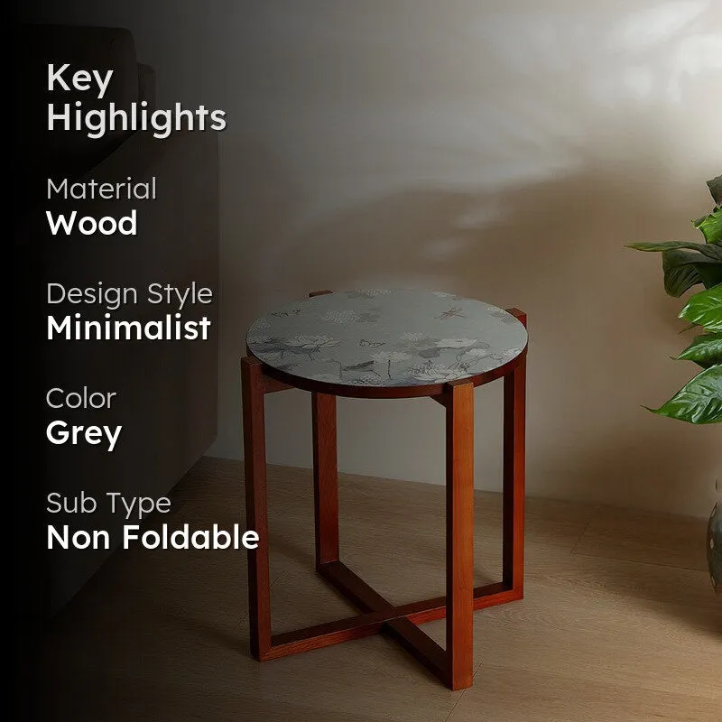 India Circus Wood Serenity Round Side Table media 2