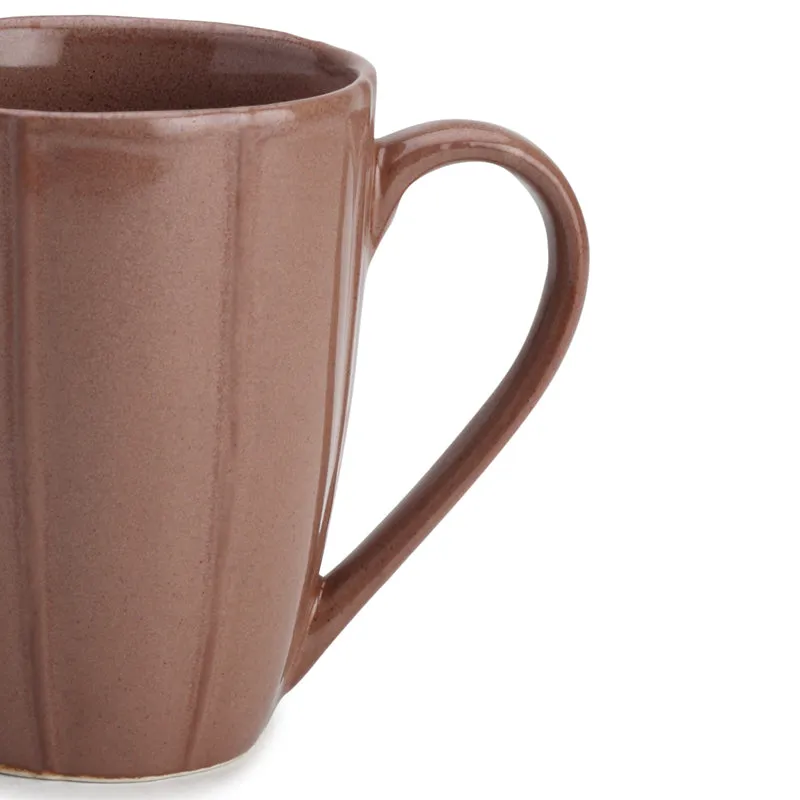 Ciro Porcelain Coffee Mug (300 mL Each/Pastel Brown) - Set of Two media 6