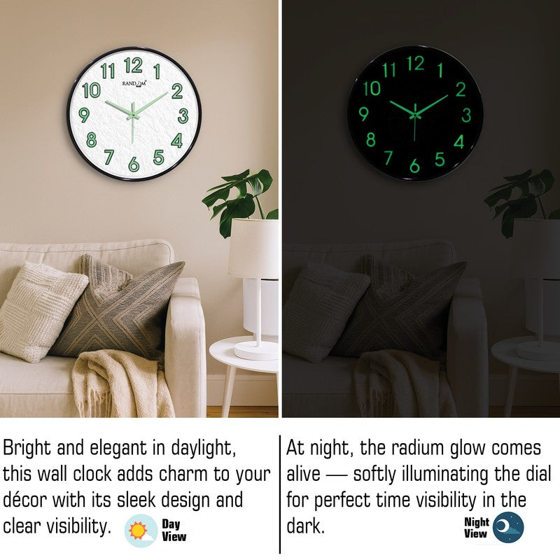 Liora Round Modern Plastic Wall Clock - White media 5