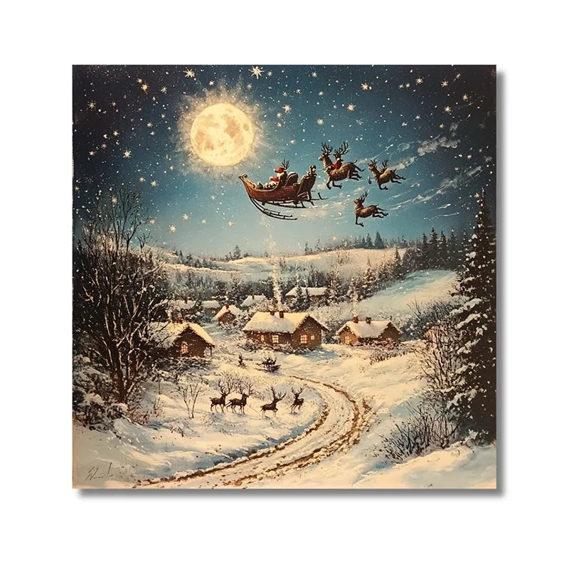 Santa's Village Canvas Showpiece media 6
