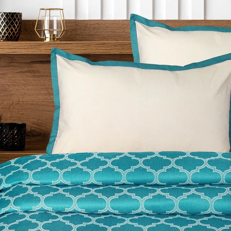 Axis Aura Cotton Bedsheet (Blue) - 224 TC media 4
