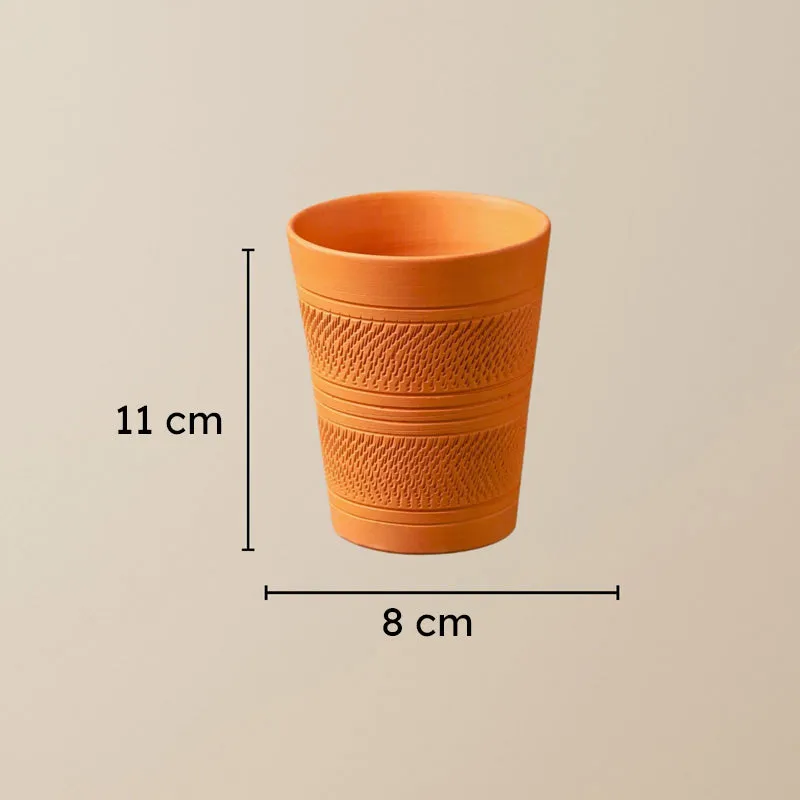 Rustic Terracotta Drinking Glass Set - 4 Pieces media 6