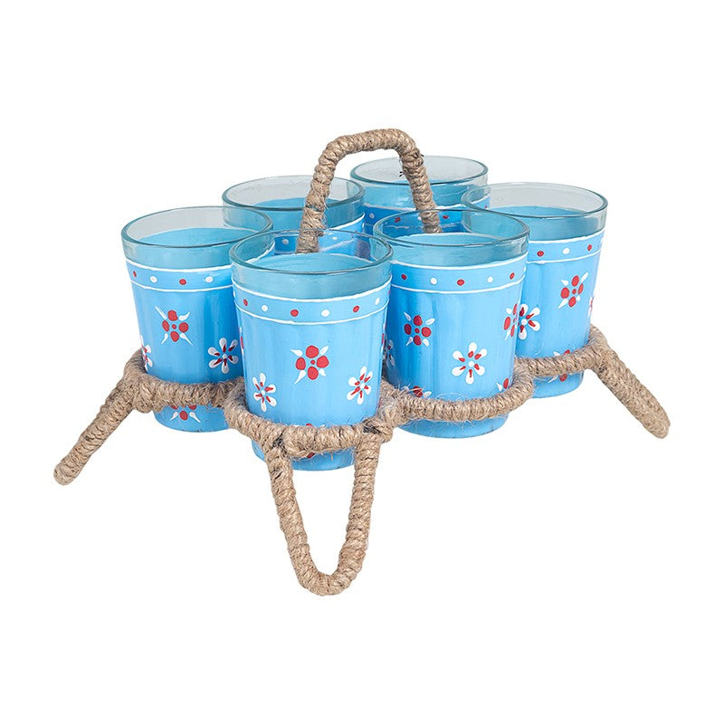 Brew Serve Handpainted Tea Set With Stand  - Eight Piece Set media 7