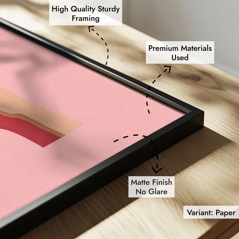 Pink Palette Canvas Wall Painting - Black Frame media 6