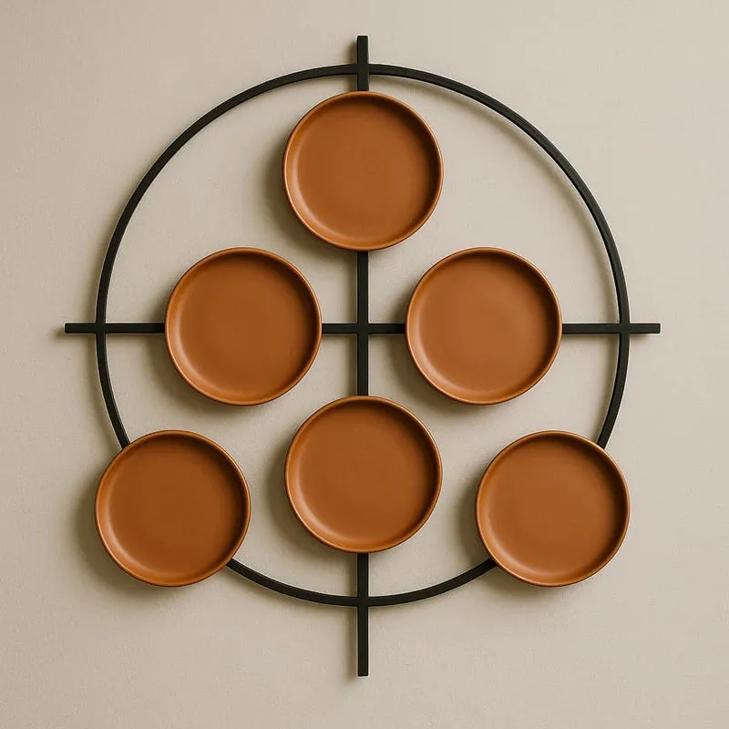Terrya Handcrafted Terracotta Wall Plates - Set Of Six media 1