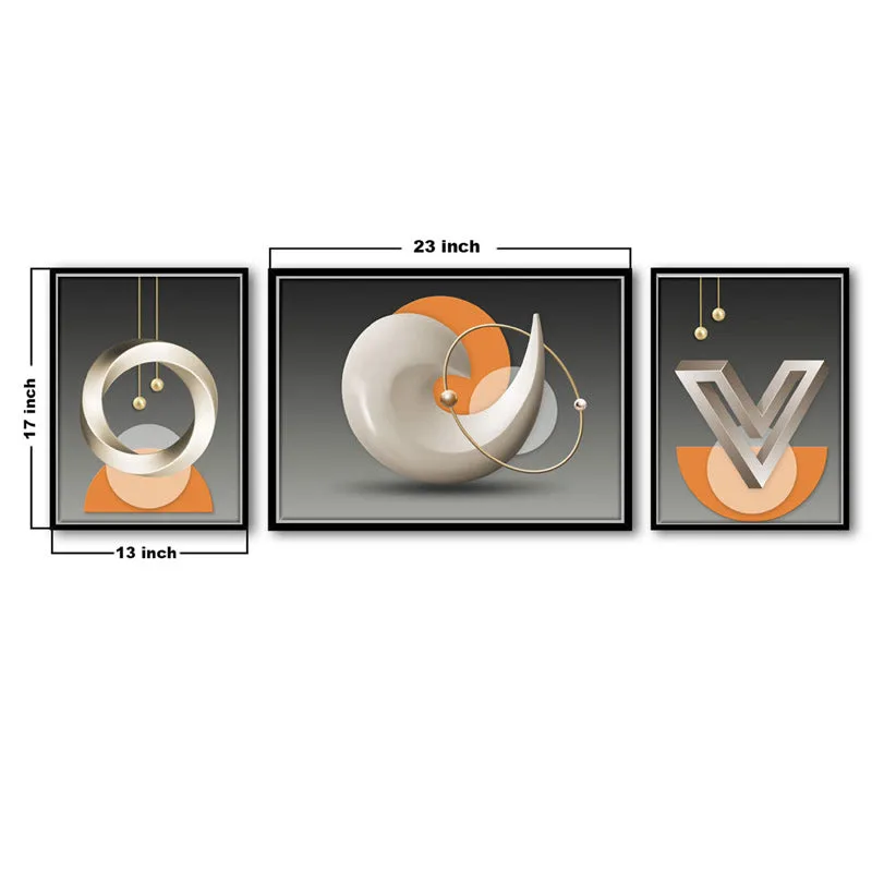 Ginger Cotton Canvas Wall Art - Set Of Three media 6