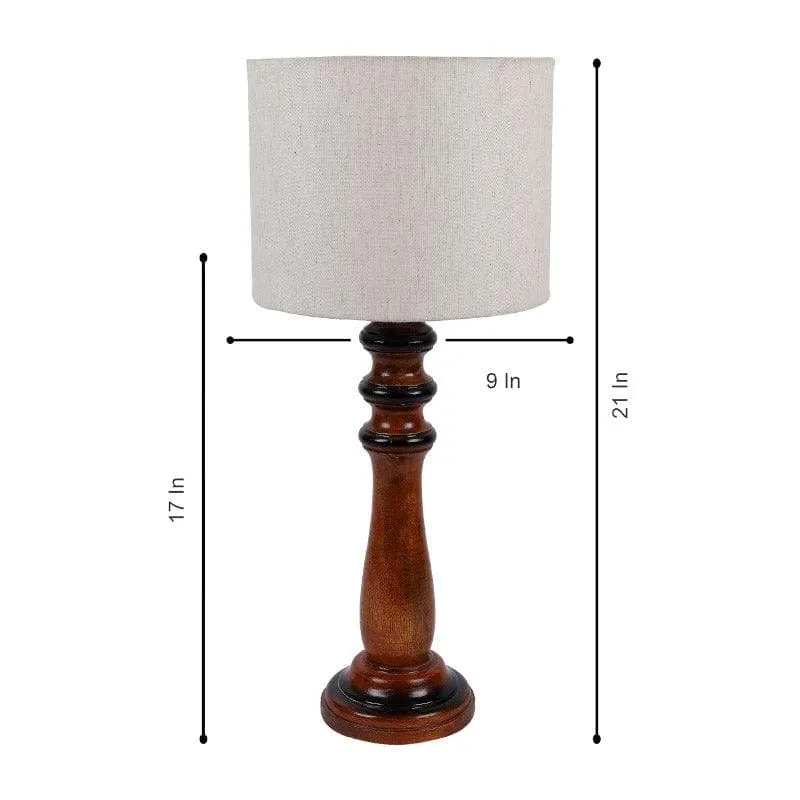 Urbane Rene Fabric Table Lamp - White,Brown media 6