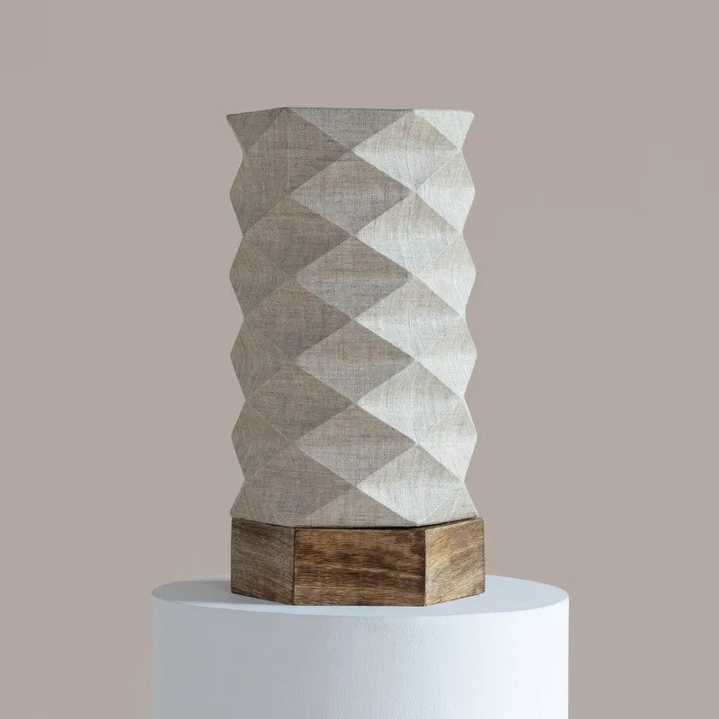 Fig Living Lumi Hexa Cotton Table Lamp - Beige media 4