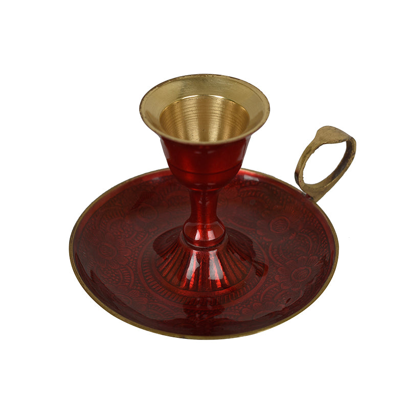 Victorian Charm Brass Candle Holder media 4