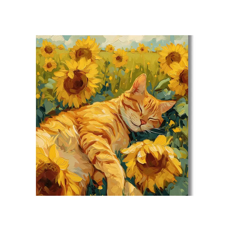 Sleepy Kitty Canvas Showpiece media 5