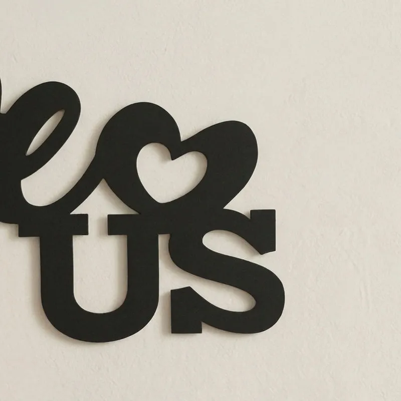 I Love Us MDF Wall Accent media 3