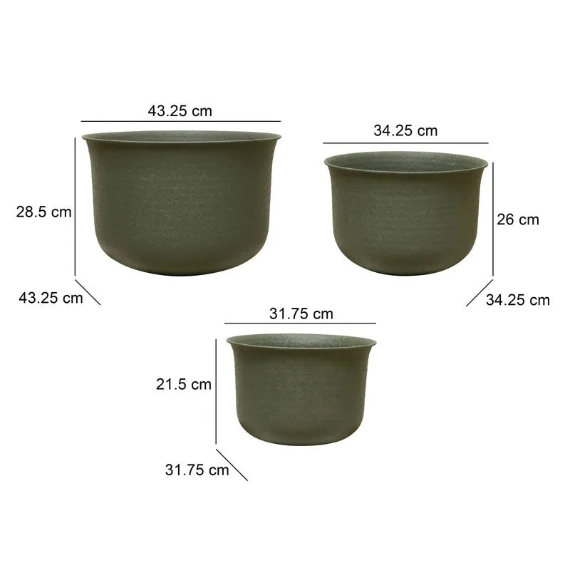 Olive Whisper Iron Planters - Set of Three media 7
