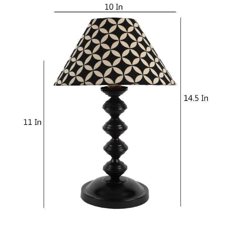 Tatania Vendora Fabric Table Lamp - Black,White image 5