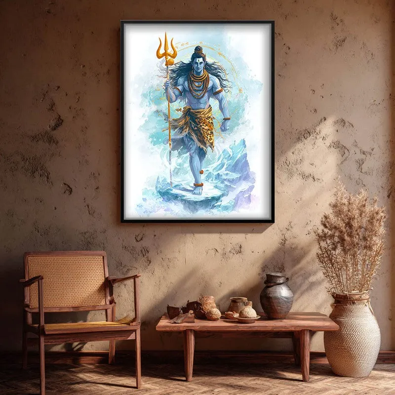 Mahadev with Trishul Divine III Archival Paper Wall Art media 1