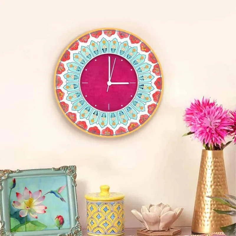 Ethnic Vena Handpainted Wall Clock media 1