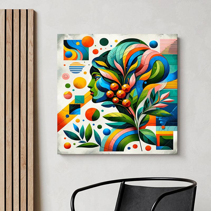 Geometrics in Bloom Wall Painting