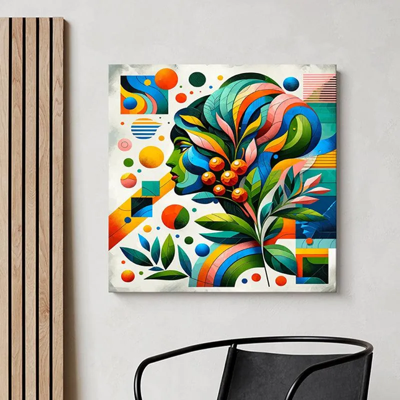 Geometrics in Bloom Wall Painting media 1