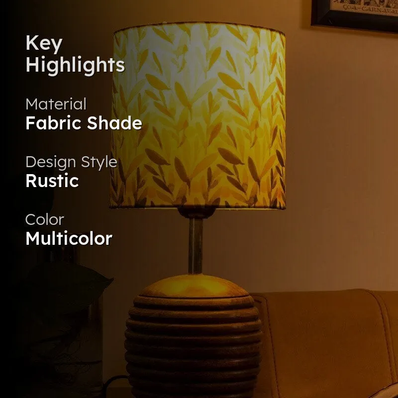Grey Glamour Dome Fabric Table Lamp - Multicolor media 2