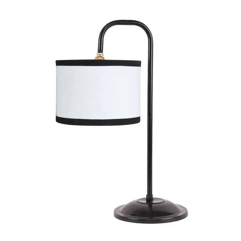 Flynn Arch Fabric Table Lamp - White,Black media 5