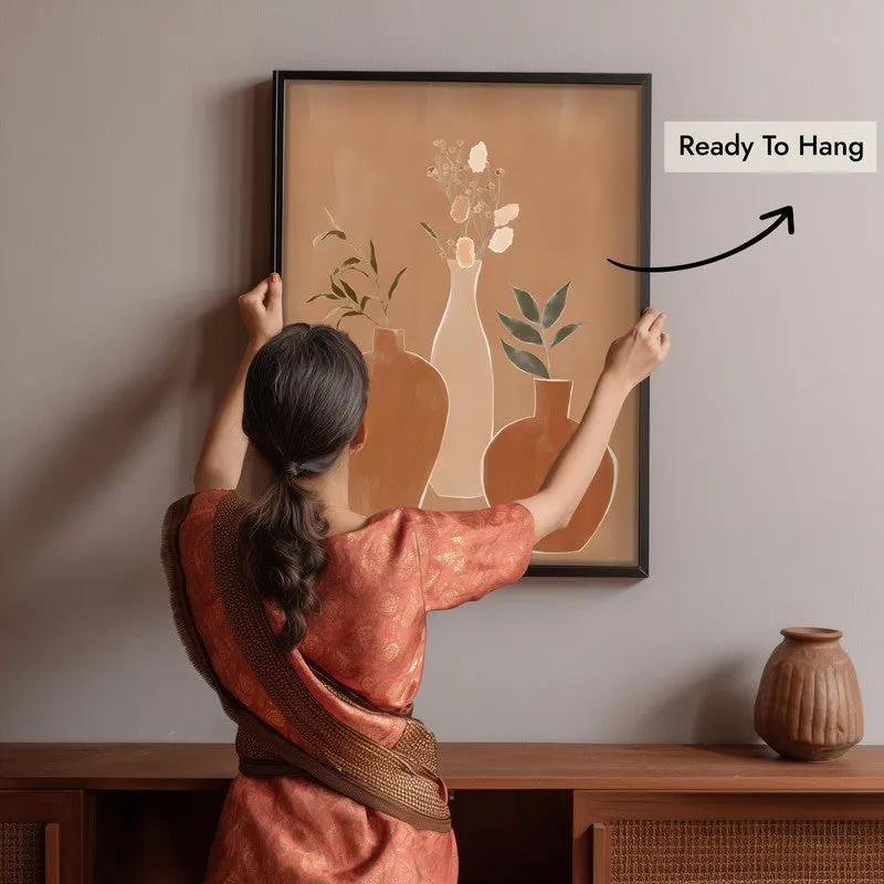 Modern Botanica Canvas Wall Painting With Black Frame media 6