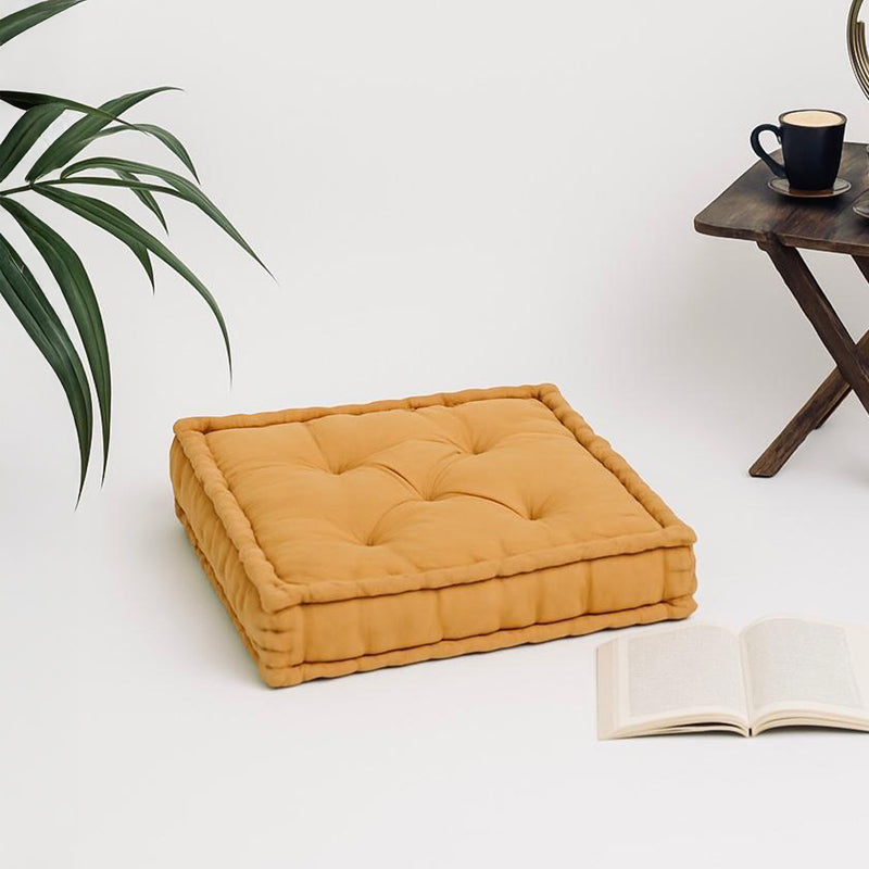 Thera Velvet Floor Cushion - Gold