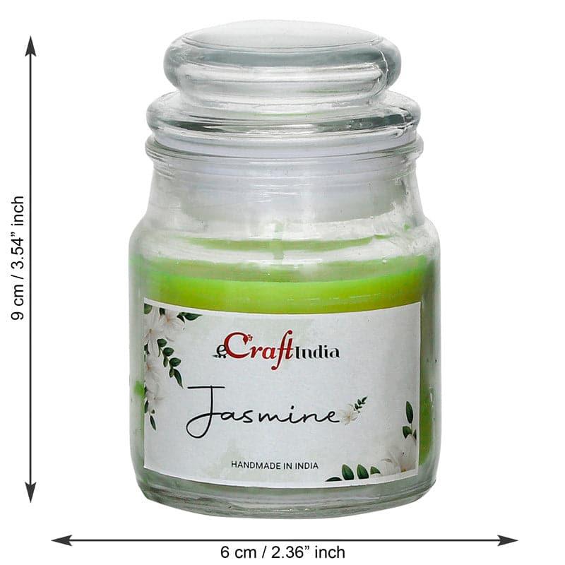 Nithya Jasmine Scented Jar Candle - Set Of Two media 5