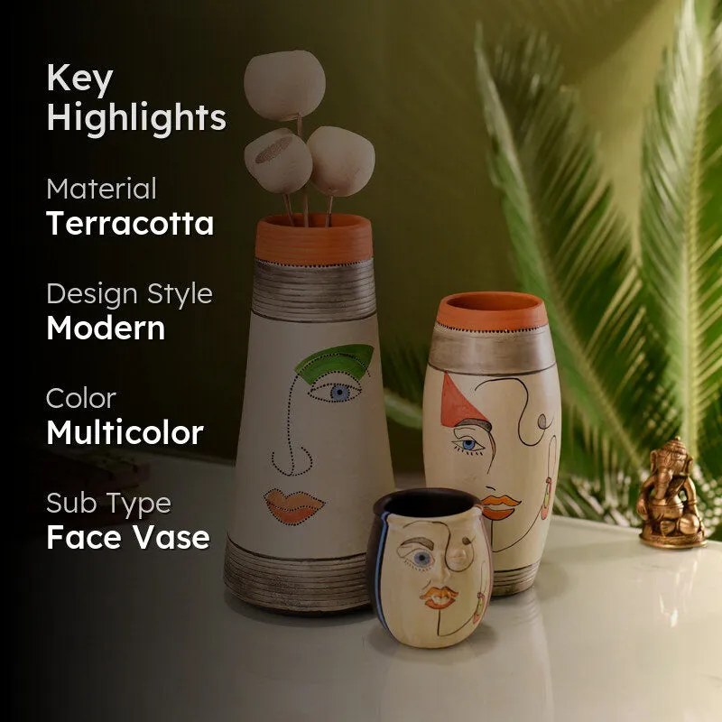 Mohana Terracotta Vase - Set Of Three media 2