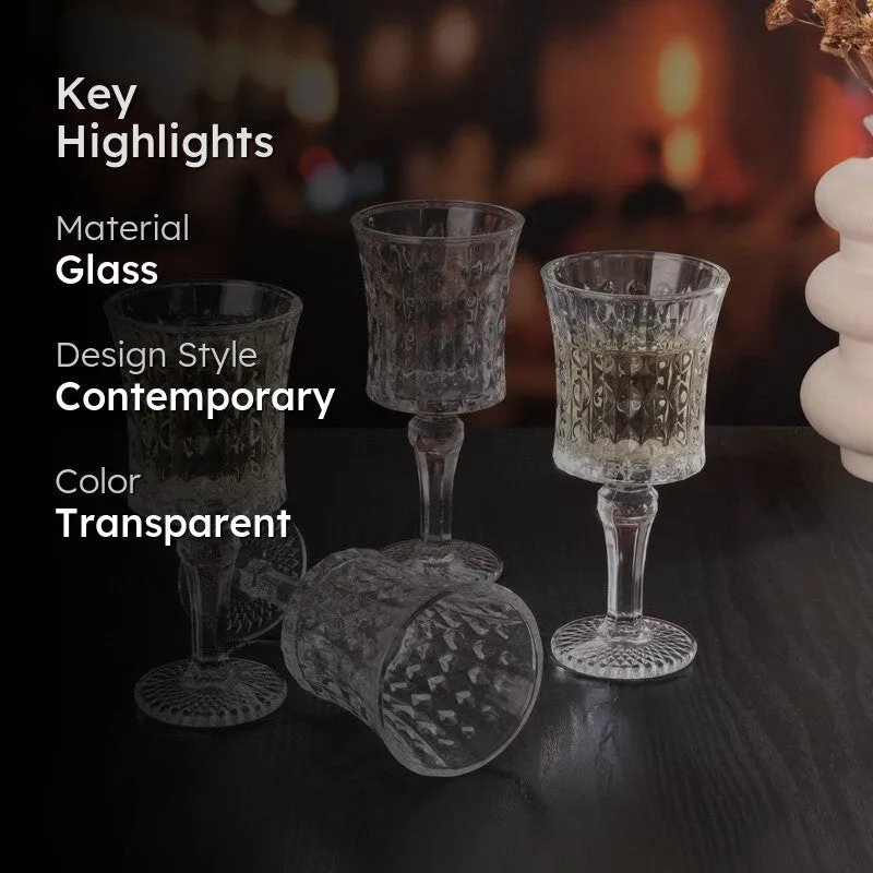 Twilight Cut Wine Glasses (160 mL Each) - Set Of Four media 2