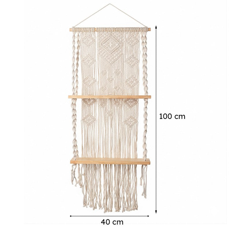 Neeja Macrame Wall Shelf media 5