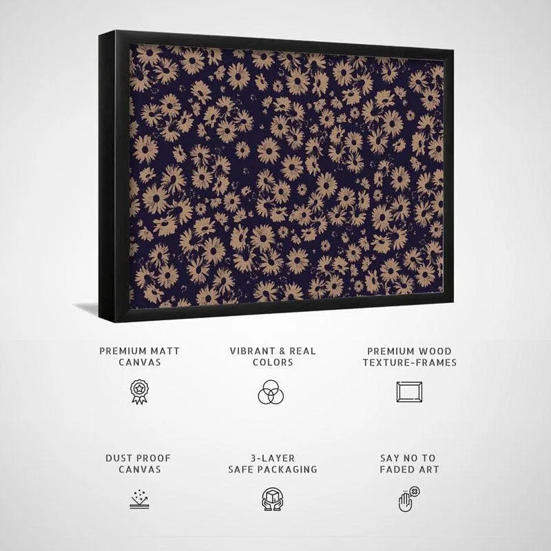Flowers At Dawn Canvas Wall Painting - Black Frame media 5