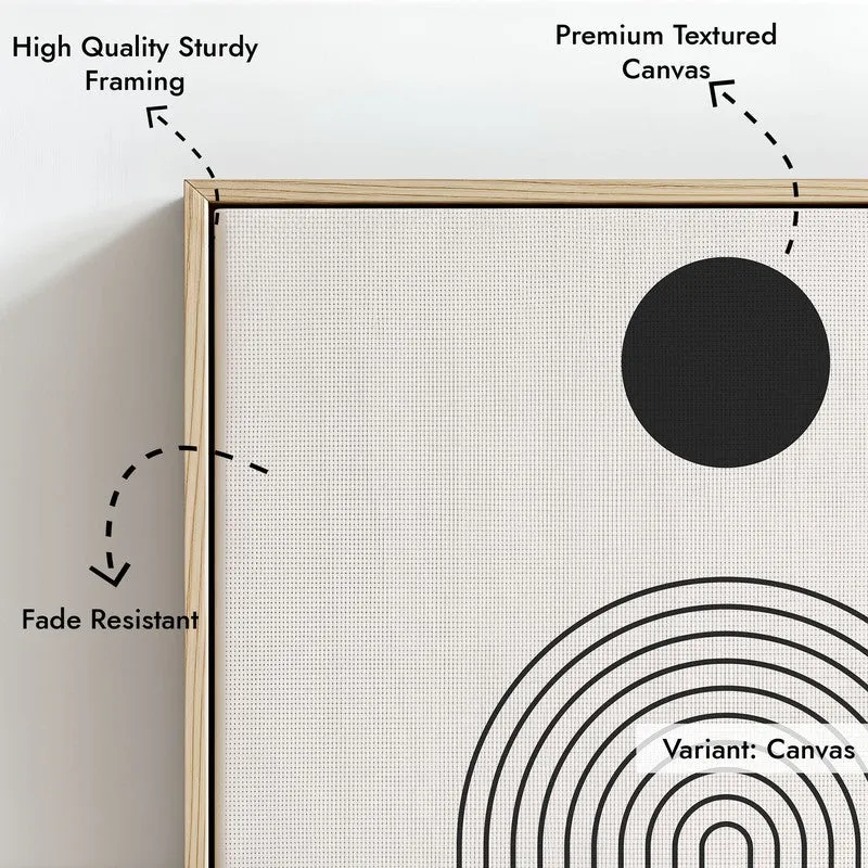 Quiet Horizon Canvas Wall Painting With Brown Frame media 7