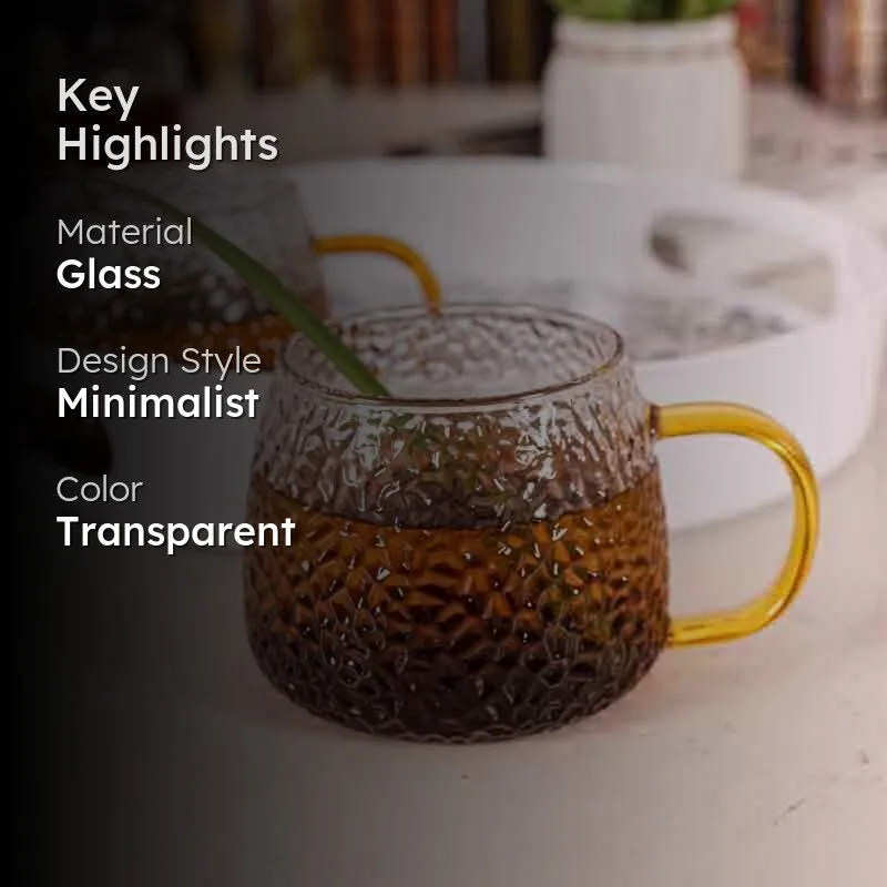 Ripplox Glass Tea Cup (440 mL Each) -  Set of Two media 2