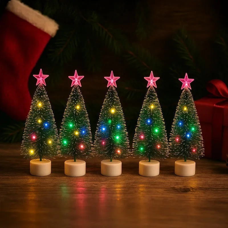 Celestial Star Tree Christmas Ornament - Set Of Five media 1