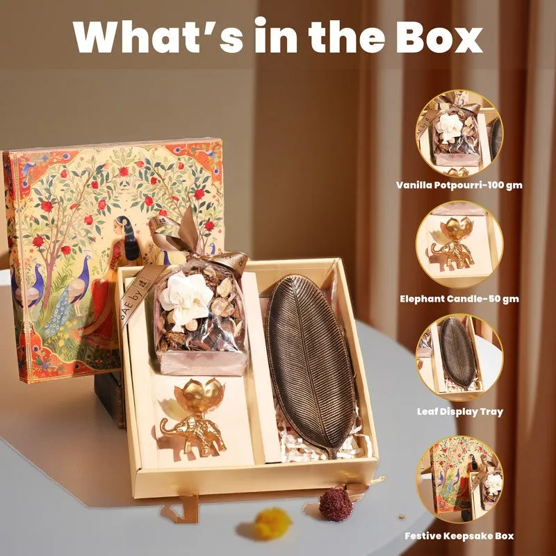 Elephant Bloom Diwali Hamper - Three Piece Set media 6