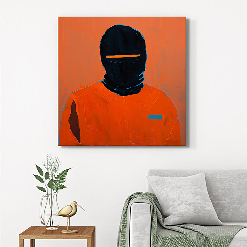 Mysterious Masked Man Wall Painting