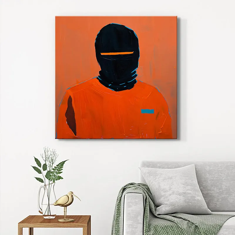 Mysterious Masked Man Wall Painting media 1