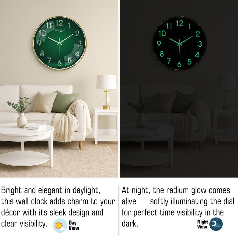 Elvric Round Modern Plastic Wall Clock - Green media 5