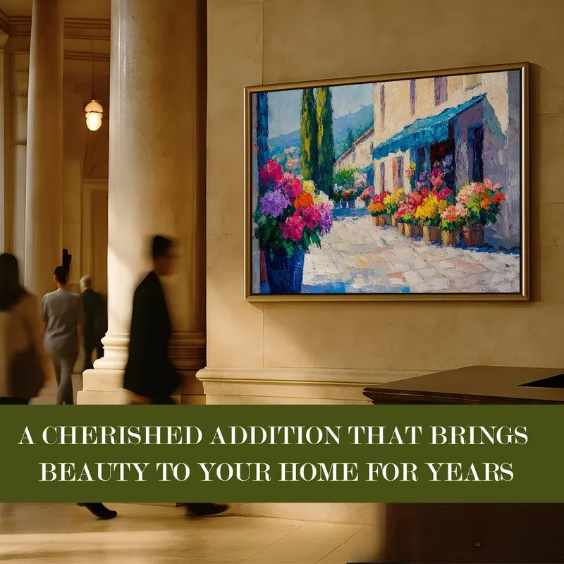 Azure Awning Canvas Wall Painting With Frame media 7
